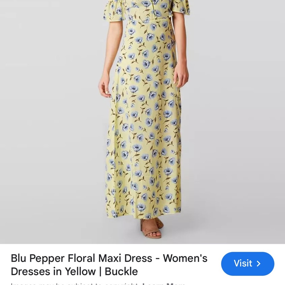 Blu Pepper Yellow Floral Maxi Dress
